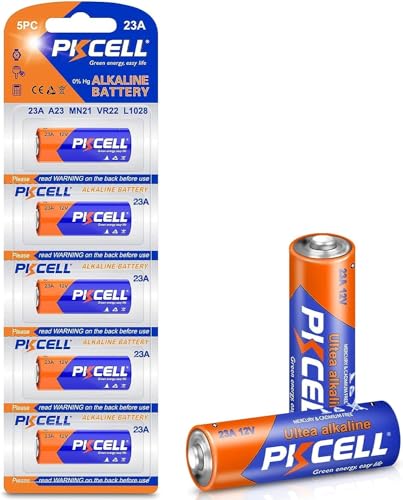 23A 12V Batterie, Alkaline Batterie,für Garagentore,Fernbedienung,5 Stück,PKCELL von PKCELL
