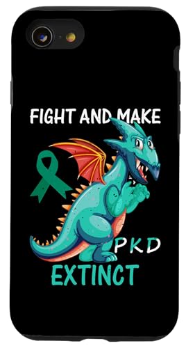 Hülle für iPhone SE (2020) / 7 / 8 Polyzystische Nierenerkrankung PKD Awareness Dinosaurier Rex Support von PKD Awareness products (Lwaka)