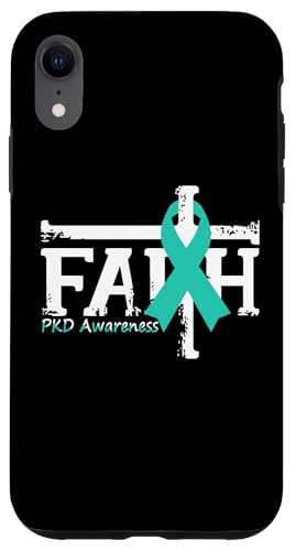 Hülle für iPhone XR Polyzystische Nierenerkrankung PKD Awareness Christian Cross Teal von PKD Awareness products (Lwaka)