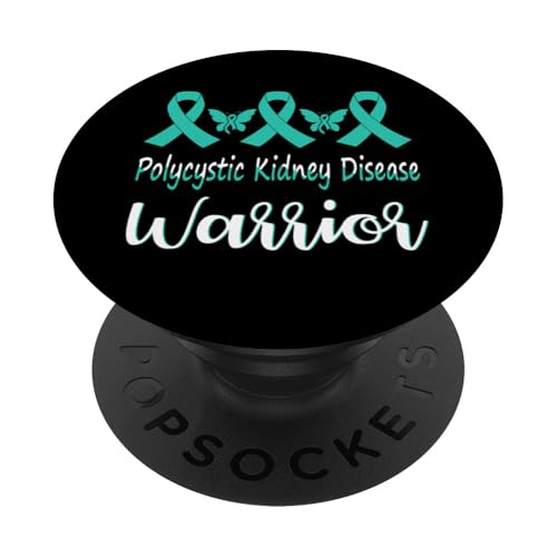 Polyzystische Nierenerkrankung PKD Awareness Butterfly Teal PopSockets mit austauschbarem PopGrip von PKD Awareness products (Lwaka)