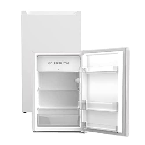 PKM KS93 Kühlschrank mit 0°C Fresh-Zone | 94 L Nutzinhalt | 84cm hoch | 107 kWh/Jahr | Türanschlag wechselbar | leichte Reinigung | Höhenverstellbare Füße | Weiß von PKM