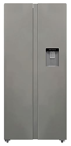 PKM SBS436NFWDIX, Side by Side Kühl-Gefrierkombination Inox 450 L/2-türig mit Wasserspender/180 Liter 4 Sterne Gefrierfach/Frostfrei/41 dB von PKM