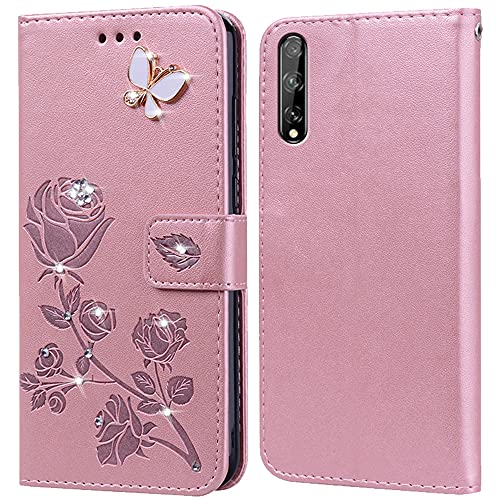 Hülle für Huawei P Smart S 2020/Y8P,Handyhülle für Huawei P Smart S (2020),Klappbar Tasche Case,Standfunktion,Kartenfach,Silikon Bumper,Stoßfeste Schutzhülle Cover für Huawei P Smart S(6.3") von PKQTOP