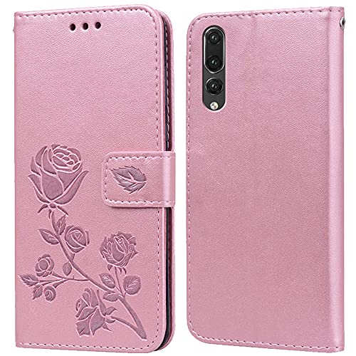 Hülle für Huawei P20 Pro Handyhülle,Klappbar Tasche Case,Standfunktion,Kartenfach,Silikon Bumper,Stoßfeste Schutzhülle Cover für Huawei P20 Pro von PKQTOP