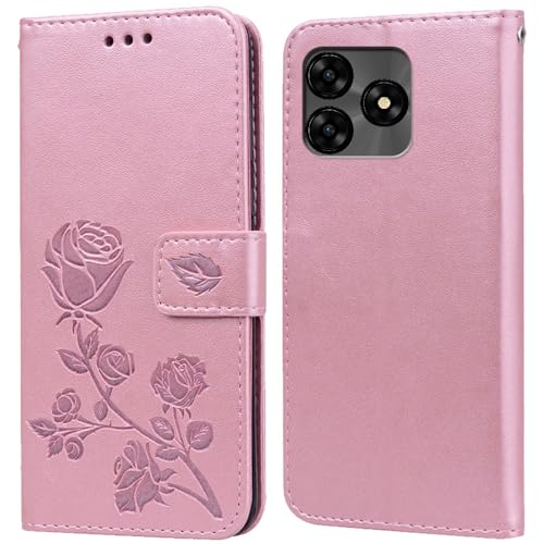 PKQTOP Hülle für Umidigi G5/G5A Handyhülle,Klappbar Tasche Case,Standfunktion,Kartenfach,Silikon Bumper,Stoßfeste Schutzhülle Cover für Umidigi G5/G5A von PKQTOP