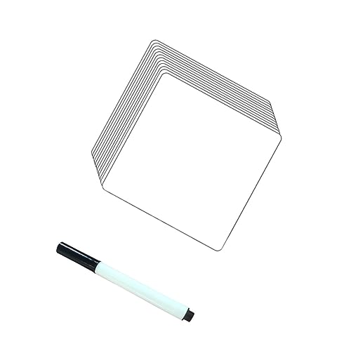 PLAFOPE 12St Löschen Sie das Whiteboard wiederholt trocken abwischbares Vinyl klebrige leere Karten kühlschrankmagnete kühlschrankaufkleber Schilder Etiketten Haftnotizen trocken abwischen von PLAFOPE