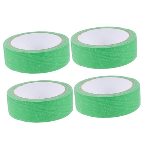 PLAFOPE 4 Rollen Abdeckband Bastelbänder Zeichenband Malerbänder Abdeckbänder Klebeband Mit Geringer Klebrigkeit Farbband Kunstfarbbänder Nadelstreifenband Grünes Green Papier von PLAFOPE