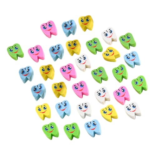 PLAFOPE 60 Stück Radiergummi Radiergummi Stick Radiergummi Bleistift Radiergummi Cartoon Radiergummi Zeichnungszubehör Mini Schulbedarf Zahn Radiergummi Bulk von PLAFOPE