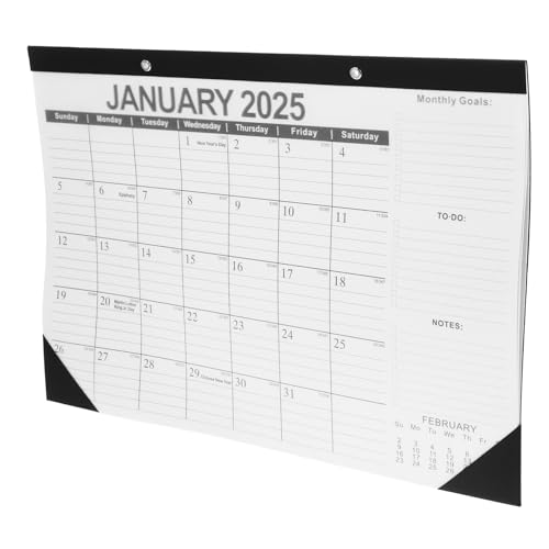 PLAFOPE Wandkalender 2025 2026 18 Monate Kreativer Monatskalender Für Die Planung Elegantes Schwarzes Design Ideal Für Zuhause Und Büro Praktische Agenda Zur Effizienten von PLAFOPE