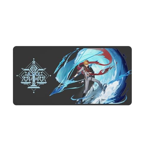 PLAYDOM Genshin Impact Gaming Mouse Pad Anti-Rutsch Gummibasis, Bequeme Laptop Mouse Pad Desktop Mouse Pad (Ajax,16 * 36in) von PLAYDOM