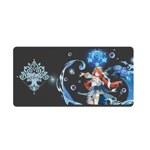 PLAYDOM Genshin Impact Gaming Mouse Pad Anti-Rutsch Gummibasis, Bequeme Laptop Mouse Pad Desktop Mouse Pad (Nilou,16 * 30in) von PLAYDOM