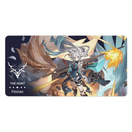 PLAYDOM HonKai Star Rail JingYuan JingLiu FeiXiao LingSha Imbibitor Lunae Gaming Mouse Pad Anti-Rutsch Gummibasis, Bequeme Laptop Mouse Pad Desktop Mouse Pad (FeiXiao,16 * 36in) von PLAYDOM