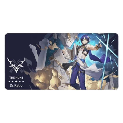 PLAYDOM HonKai Star Rail JingYuan JingLiu FeiXiao LingSha Imbibitor Lunae Gaming Mouse Pad Anti-Rutsch Gummibasis, Bequeme Laptop Mouse Pad Desktop Mouse Pad (Veritas Ratio,16 * 36in) von PLAYDOM