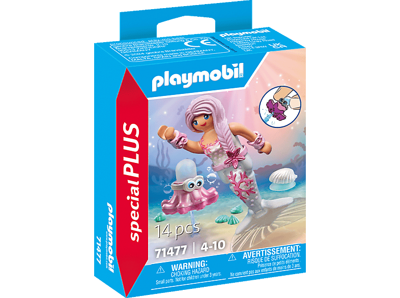 PLAYMOBIL 71477 Meerjungfrau mit Spritzkrake Spielset, Mehrfarbig von PLAYMOBIL