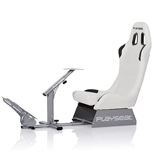 Playseat Evolution Sim Racing Cockpit | Komfortabler Gaming Rennsitz für PC & Konsole | Unterstützt Direct Drive | Mit allen gängigen Lenkrädern und Pedalen kompatibel | Weiss edition von PLAYSEAT