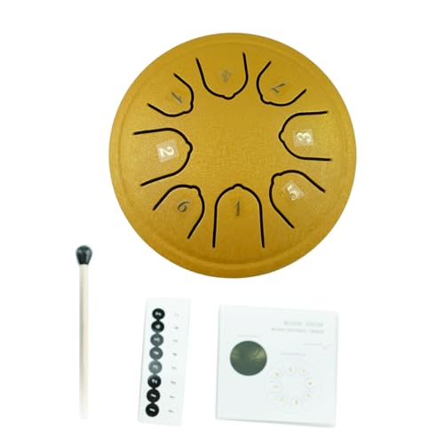 11,4 cm 8 Tone Steel Tongue Drum Handpan Drums Drumsticks Music Tamburin Drum Drum With Drumstick Instrument Accessories von PLCPDM