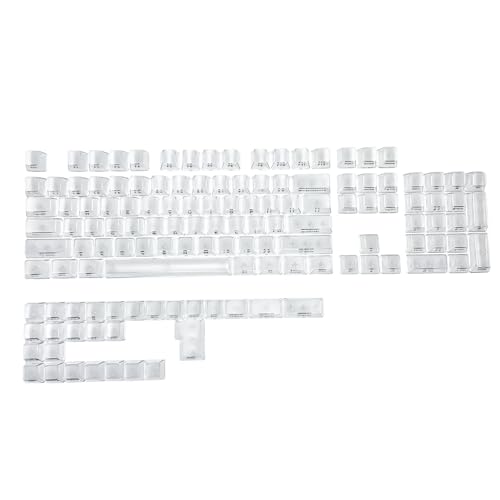 PLCPDM 1 Set PC-Tastenkappen, durchscheinend, mechanische Tastaturen, OEM-Höhe, seitlich, bedruckt, Schwarzlicht, für 61/87/104/108 Schalter von PLCPDM