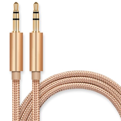 PLCPDM 3 5-mm Kabel Flexibles Nylongeflecht 3 5-mm Stereo Soundkabel Für Tragbare Lautsprecher Und Kopfhörer von PLCPDM