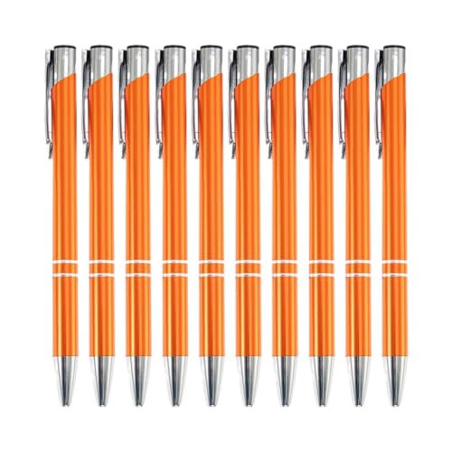 PLCPDM Druckkugelschreiber, Metall, Signaturstift, Journaling-Stift, 1,0 mm, Schreibwarenbedarf für Studenten, 10 Stück von PLCPDM