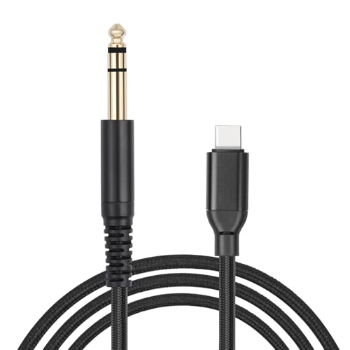 PLCPDM Insert and Play USB C auf 6,35 mm Stereo-Kabel, 32-Bit, 384 kHz, Adapterkabel für digitale Geräte zu Mischpulten von PLCPDM