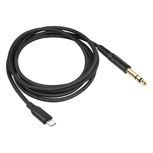 PLCPDM USB C auf 6,35 mm Stereo-Kabel Typ C auf 6,35 mm Adapterkabel für Verstärker, Mischpulte, Lautsprecher von PLCPDM