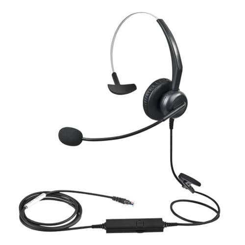 PLCPDM VF31 Kopfhörer mit Kabel, Geräuschunterdrückung, mit Controller, PC, Telefon, Call-Center von PLCPDM