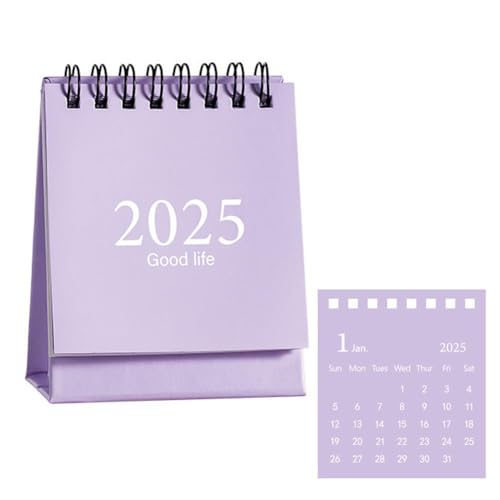 2025 Mini Simple Small Desk Calendar Pocket Portable Decoration Desktop Punch C8H2 Desk Plan Calendar Accessories von PLGEBR