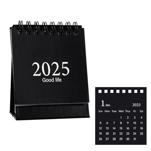 2025 Mini Simple Small Desk Calendar Pocket Portable Desktop Accessories Plan L7m4 Desk Punch Decoration Calendar von PLGEBR