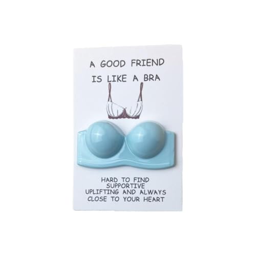 Lustige Freundschaftskarte, "A Good Friend Is Like A Bra", Karte für beste Freunde, mit Harz-BH, lustige Karte für B Freund, Bestie Best von PLGEBR