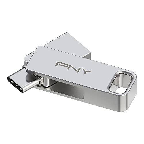 PNY 256GB Duo LINK USB 3.2 Typ-C Dual Flash Drive für Android-Geräte und Computer - Externer mobiler Speicher für Fotos, Videos und mehr - 200MB/s von PNY