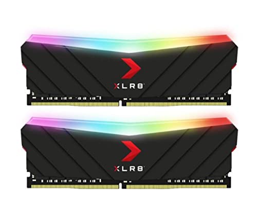 PNY 32GB (2x16GB) XLR8 Gaming Epic-X RGBTM DDR4 3600MHz Desktop Speicher - (MD32GK2D4360018XRGB), schwarz von PNY