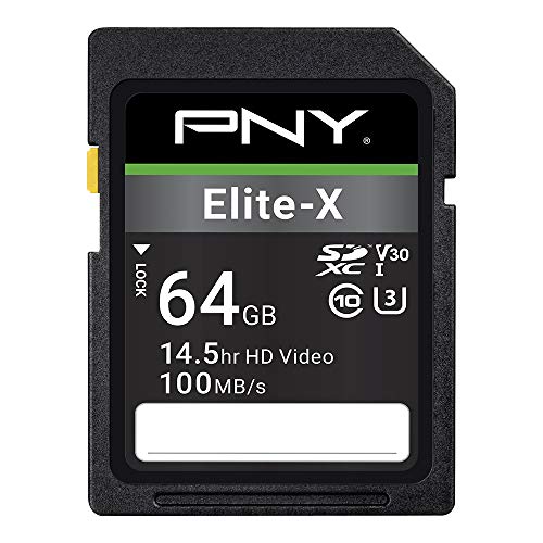 PNY Elite-X SDXC card 64GB Class 10 UHS-I U3 100MB/s von PNY