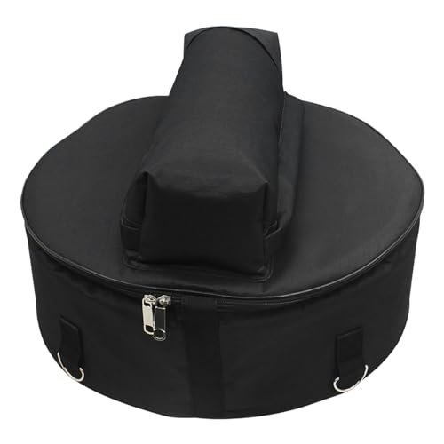 Snare-Drum-Tasche, Tragbarer Tragbarer Snare-Drum-Aufbewahrungskoffer aus Oxford-Stoff, Percussion-Zubehör (BLACK) von POENVFPO