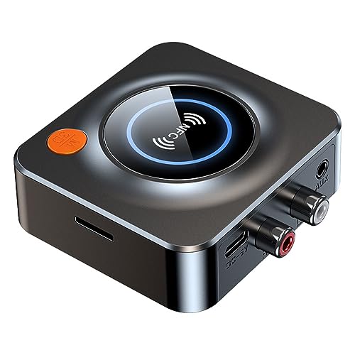 POFET Bluetooth-Empfänger, Bluetooth 5.1-Audioempfänger mit TF-Kartensteckplatz 3,5 mm/AUX/RCA 3,5 mm Schnittstelle, unterstützt NFC für Heimmusik-Streaming-Stereoanlage POFET Bluetooth-Empfänger, Bluetooth 5.1-Audioempfänger mit TF-Kartensteckplatz 3,5 mm/AUX/RCA 3,5 mm Schnittstelle, unterstützt NFC für Heimmusik-Streaming-Stereoanlage von POFET