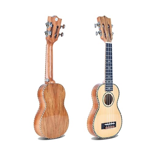 Ukulele Anfänger 24-Zoll-Ukulele In Holzfarbe Helles Ukulele-Fichtenfurnier Tigermaserung Morsches Holz von POHTYIT