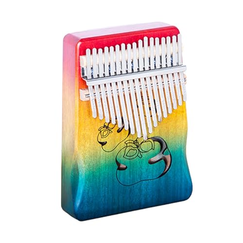 professionelle Kalimba Holzfarbe Mini kleines Musikinstrument Fingerklavier 17 Töne Daumenklavier Kalimba Fingerklavierinstrument(2) von POHTYIT