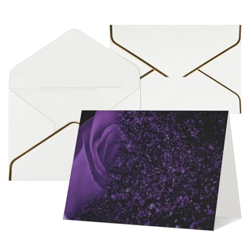 Purple Rose Phnom Penh Pearl Paper Greeting Card Horizontal Design von POKIKKJH