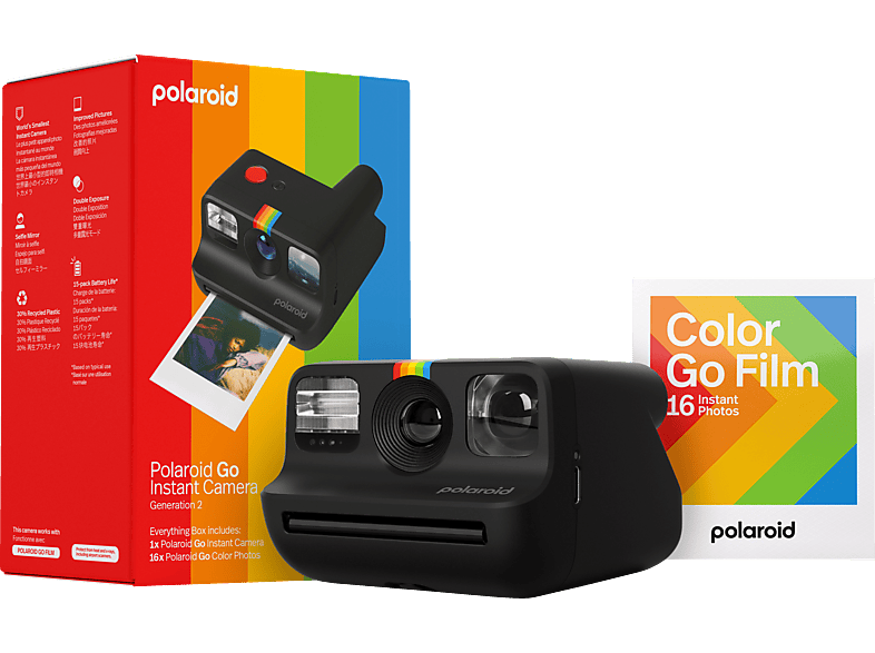 POLAROID Everythingbox Go Generation Sofortbild Kamera, Schwarz von POLAROID