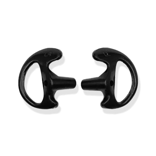 POLISH Austauschbare Silikon-Ohrstöpsel Dreieckige Ohrhörer mit Luftschlauch-Kopfhörer Schwarz Größe L Ersatzteile und Zubehör für Walkie-Talkies von POLISH
