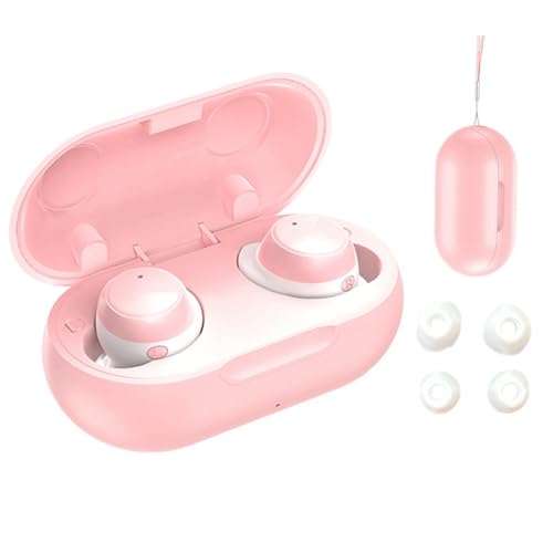 POLISH Mini TWS Bluetooth 5.4 Kabellose Ohrhörer mit Kabelloser Ladehülle, Unsichtbare Mini-Bluetooth-Ohrhörer, Rosa von POLISH