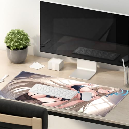 Sexy Anime Girl Ahegao Mauspad XXL 800x400 XXL Gaming Mauspad XXL Mousepad groß Motiv Tischunterlage Extra Large Size verbessert Präzision und Geschwindigkeit für Roccat Razer Logitech Maus und Tas von PORNHUX