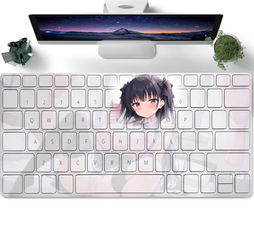 Sexy Anime Girl GirlfriendSchreibtischunterlage xxl 600x300 Desk Accessories for Office Decor, Mousepad Long Laptop Keyboard Mouse Mat Non-Slip Rubber Base with Stitched Edges von PORNHUX