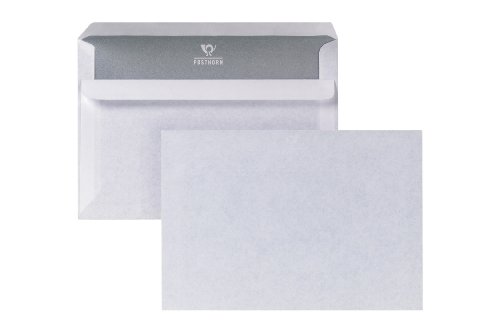 POSTHORN Briefumschlag C6 (1000 Stück), Kuvert ohne Sichtfenster und mit selbstklebender Doppelklappe, weiße Briefumschläge mit grauem Innendruck, 114 x 162 mm, 75g/m² von POSTHORN MADE BY BONG
