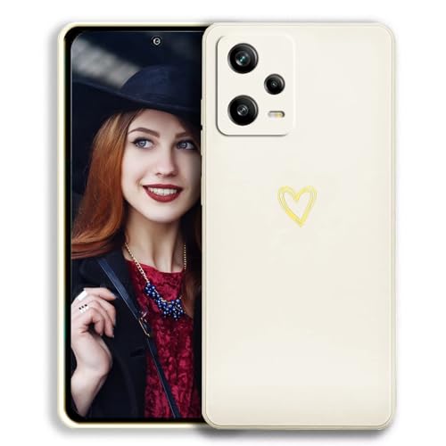 POUHYE Handyhülle für Xiaomi Poco X5 5G / Redmi Note 12 5G Hülle, Soft Silikon Case, Kameraschutz und Bildschirmschutz, Ultra Dünn Stoßfest Schutzhülle für Xiaomi Poco X5 5G / Redmi Note 12 5G Weiß von POUHYE