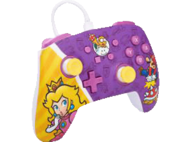 POWERA Verbesserter kabelgebundener – Princess Peach Battle Controller Mehrfarbig für Nintendo Switch, Switch Lite, OLED von POWERA
