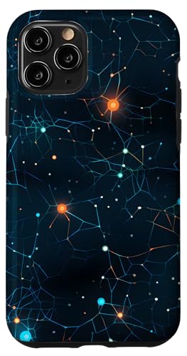 Hülle für iPhone 11 Pro Neuronales Netzwerk Dunkelblau Wissenschaft von PP Accessories