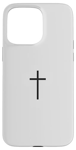 Hülle für iPhone 15 Pro Max Minimalistisches Kreuz-Symbol für christliche Hingabe von PP Jesus Love