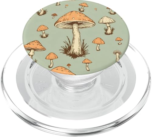 Vintage-Pilz-Muster, Erdton PopSockets PopGrip für MagSafe von PP Mushroom Lovers