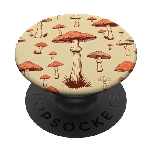 Vintage Pilzkunst PopSockets Klebender PopGrip von PP Mushroom Lovers