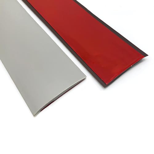 Übergangprofil Selbstklebend Vinyl Übergangsleiste Bodenleiste, PVC Übergangsprofil Bodenübergangsstreifen, Abdeckstreifen Für Laminat, Parkett Und Fliesen(Gray,5 * 200cm) von PQPQLI